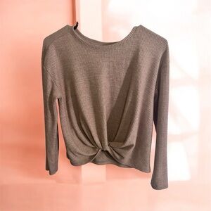 Old Navy Women's Long Sleeve Knotted Top - Brown